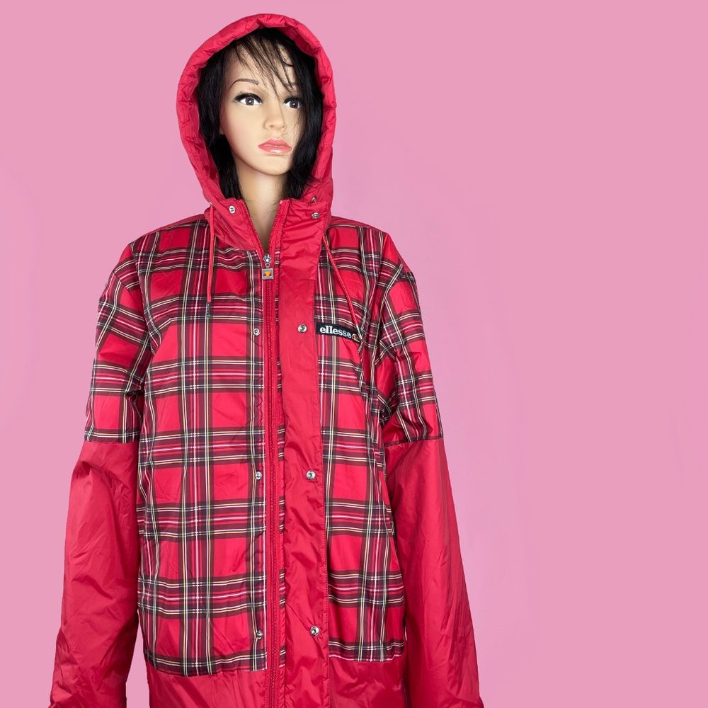 Ellesse Anorak With Embroidered Chest Logo In Check - Picture 2 of 6